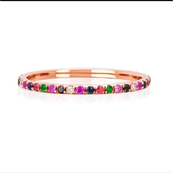 EF Collection Rainbow Eternity Band - Picture 1 of 7